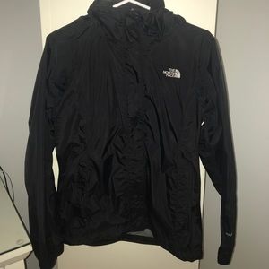 Black North face rain jacket size m!